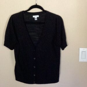 Black cardigan sweater